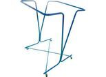 Müllsackträger Mottez, für Müllsäcke mit Volumen 600 l, fahrbar, B 800 x T 800 x H 1200 mm, Stahlrohr lackiert, blau