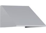 C+P Schrägdachaufsatz, für Spindbreite 300 mm, weißaluminium