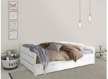 Daybett OTTO HOME "REETE " Kinderbett, mit Schubkasten, 2 Schlafplätze", weiß (kiefer massiv, weiß lackiert), Liegefläche B/L: 90cm x 200cm, kein Härtegrad, Daybetten, Daybett, FSC zertifiziertes Massivholz (Kiefer), klassischer Landhausstil