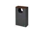 VAR Wertstoffsammelgerät WSG 82, 60 l, Stahl, eisenglimmer beschichtet, Aluminiumgriff, grün RAL 6001