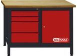 Werkbank mit 4 Schubladen und 1 Tür, H840xB1200xT600mm