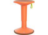 Sitzhocker UPis1, Kunststoff, Ø 330 x H 450–630 mm, pastellorange