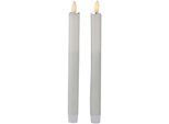 LED-Kerze AM DESIGN "Stabkerze, Höhe ca. 24,5 cm", weiß, H:24,5cm Ø:1cm, Kunststoff, veredeltes Paraffin, Kerzen, LED-Kerze, LED Echtwachskerze, Weihnachtsdeko