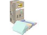 Post-it® Haftnotizen Recycling Z-Notes R330-1RPT, B 76 x T 76 mm, PEFC®-Papier, farbig, 16 Blöcke, 100 Blatt/Block