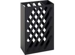 HAKU Schirmständer, mit Motiv-Stanzung und Abtropfschale, B 300 x T 160 x H 480 mm, Metall, schwarz