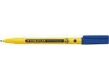 Staedtler Fineliner Noris, Rundspitze, Strichbreite 0,6 mm, Tinte auf Wasserbasis, Recycling-Kunststoff, Schreibfarbe blau, 1 Stück