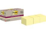 Post-it® Haftnotizen Super Sticky Recycling Notes 654 RSSCY 14+4F, B 76 x T 76 mm, PEFC®-Papier, gelb, 14 + 4 Blöcke gratis, 70 Blatt/Block