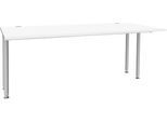Schäfer Shop Genius Schreibtisch MODENA FLEX, Breite 1800 mm, beidseitig verkürzt, weiß