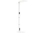 LED Stehleuchte STARIS, 80 W, 10070 lm, 3000 - 6000 K, dimmbar, direkt/indirekt leuchtend, für Bildschirmarbeitsplätze, Tageslichtsensor, 3 Steckdosen, weiß