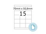 Blattetiketten HERMA 8415, permanenthaftend, bedruckbar, B 70 x H 50,8 mm, Papier, weiß, 7500 Stück/500 Blatt