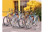 Fahrradständer Mottez, 2 Ebenen, für 9 Fahrräder mit Reifenbreite bis 55 mm, B 590 x T 2380 x H 370 mm, Stahl, metallgrau