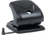 Schäfer Shop Pure Locher Typ 9604, bis 30 Blatt, verstellbare Anschlagschiene, Metall, schwarz