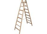 Sprossen-Doppelleiter, Holz, 2 x 8 Sprossen