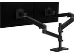 Monitorarm Ergotron LX Pro Dual, für 2 Displays bis 24″, neig-/schwenk-/drehbar, höhenverstellbar, Tischhalterung, VESA, Metall, schwarz