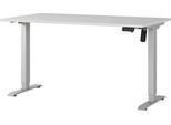 Schreibtisch Profi 2.0, elektrisch höhenverstellbar, B 1400 x T 800 x H 710 - 1190 mm, lichtgrau/silber