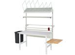 Rau Packtischsystem 04 Arbeitstisch-Serie Tom, B 2000 x T 800 x H 760-1080 mm, Melamin-Platte, bis 500 kg