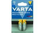 VARTA Akku Recycled Blister 2, wiederaufladbar, 2100mAh, AA, 2 Stück