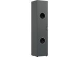 Wäscheschrank WIMEX "Multiraumkonzept Wäscheeinwurf", grau (grafit), B:40cm H:185cm T:40cm, Holzwerkstoff, Schränke, Wäscheschrank, Schranksystem