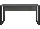 Schreibtisch Monaco, Rechteck, Bügelfuß, mit Blende, B 1500 x T 600 x H 740 mm, graphit/schwarz
