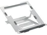 Laptopständer Kensington Easy Riser™ K50417WW, bis 16”, 6-stufig höhenverstell- und neigbar, faltbar, B 239 x T 14 x H 239 mm, Aluminium, silber