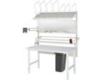 Rau Packtischsystem 06 Arbeitstisch-Serie Tom, B 1500 x T 800 x H 760-1080 mm, Melamin-Platte, bis 500 kg