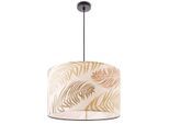 PACO HOME Pendelleuchte "Kuba 123", schwarz, 1, Ø 45,5cm H: 27cm, Leuchten, Hängelampe Esstisch Wohnzimmer Modern Lampe Kinderzimmer Jungle, Pendelleuchte