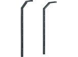 Schäfer Shop Pure Aufbausäulen, H 1615 mm, für Arbeitstische AST31, pulverbeschichtet, ESD-leitfähig, anthrazit RAL 7016, 2 Stück