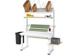 Rau Packtischsystem 04 Werbank-Serie adlatus 600, B 2000 x T 900 x H 740-1140 mm, HPL-Platte, bis 600 kg