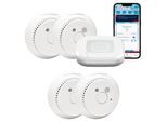 HOMEMATIC IP Smart-Home-Zubehör "Starter Set Rauchwarnmelder - Rauchmelder 4 Räume", weiß, B:31cm H:12cm T:37cm, Smart-Home-Stationen, Smart-Home-Zubehör