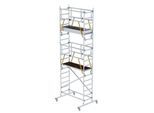 Munk Rollgerüst, Aluminium-Rundrohr, Arbeitshöhe bis 7,2 m, Fahrbalken 1.500 mm, GS-geprüft, DIN EN 1004, H 4,10 m
