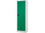 Schäfer Shop Select Umweltschrank, B 600 x T 500 x H 1935 mm, 4 WHG-Wannen à 7 Liter, lichtgrau/türkisgrün
