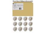 Etiketten G&G, kompatibel zu Zebra 800261-107, 38 x 25 mm, selbstklebend, ablösbar, beschichtet, perforiert, Thermopapier, weiß, 12 x 2580 Stück