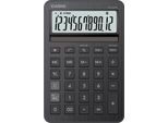 Casio Tischrechner MS-200DQ, 12 Stellen, LC-Display, Steuerberechnung, Gewinnermittlung, Batterie-/Solarbetrieb, B 101 x H 154,5 mm, schwarz