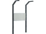 Schäfer Shop Pure Tischaufbau für Arbeitstische AST31, 2 x Aufbausäulen, 1 x Lochwand, B 750 x H 1615 mm, Stahl, anthrazitgrau/lichtgrau