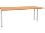 Schäfer Shop Genius Schreibtisch MODENA FLEX, Breite 1800 mm, beidseitig verkürzt, Buche