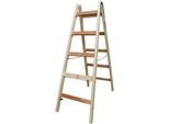 Sprossen-Doppelleiter, Holz, 2 x 5 Sprossen