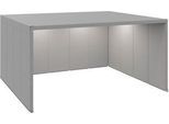 Schäfer Shop Select Akustikkabine, offen, Schallschutzklasse B, LED, B 5230 x T 4230 x H 2610 mm, Stahlblech/Polyestervlies, staubgrau