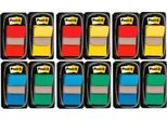 Post-it® Index Haftstreifen 680-P12, ablösbar, B 25,4 x T 43,2 mm, farbig, 8 + 4 Spender gratis, 50 Haftstreifen/Spender