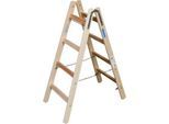 Sprossen-Doppelleiter, Holz, 2 x 4 Sprossen