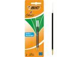 BIC 4 Colours Original Nachfüllminen, mittlere Spitze, Grün, 2er Pack