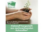 Post-it® Haftnotizen Recycling Notes 654-RYP24, B 76 x T 76 mm, PEFC®-Papier, gelb, 18 + 6 Blöcke, 100 Blatt/Block