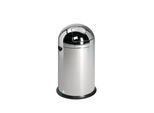 VAR Abfallsammler, 40 L, Stahl-Inneneimer, Metallgriff, Edelstahl