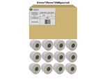 Etiketten G&G, kompatibel zu Zebra 880199-025D, 51 x 25 mm, selbstklebend, beschichtet, perforiert, Thermopapier, weiß, 12 x 2580 Stück
