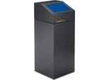Schäfer Shop Select Wertstoffsammelgerät WSG 55 E, 55 L, verzinktes Stahlblech, pulverbeschichtet, selbstschließend, blau