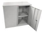 Stahlschrank Phoenix SCF0891GGK, faltbar, 1 Fachboden, Schlüsselschloss, B 915 x T 370 x H 830 mm, Stahl, lichtgrau RAL 7035