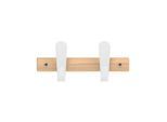 Wandgarderobe Functionals STICKS HJH 30, 4 Haken, bis 10 kg, Holz und Kunststoff, Eiche-Natur/weiß
