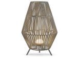 Newgarden Aussenstehleuchte Conta, Taupe, Kunststoff, 48x72x48 cm, 3 Helligkeitsstufen, LED-Leuchtmittel austauschbar, tragbar, kabellos, aufladbar über Usb, Lampen & Leuchten, Außenbeleuchtung, Außenleuchten