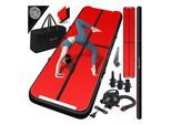 KESSER® Turnmatte Aufblasbar Airtrack 2m/3m/4m/5m/6m Fitness-Matte Gymnastikmatte inkl. Tragetasche & elektr. Luftpumpe Yogamatte, Tumbling Matten, Trainingsmatte, Turn- & Fitness