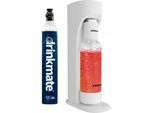 Drinkmate OmniFizz Sprudelwasser- und Sodabereiter, mit 425g CO2-Zylinder, Klassisches Weiß