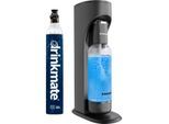 Drinkmate OmniFizz Sprudelwasser- und Sodabereiter, mit 425g CO2-Zylinder, Matt-schwarz